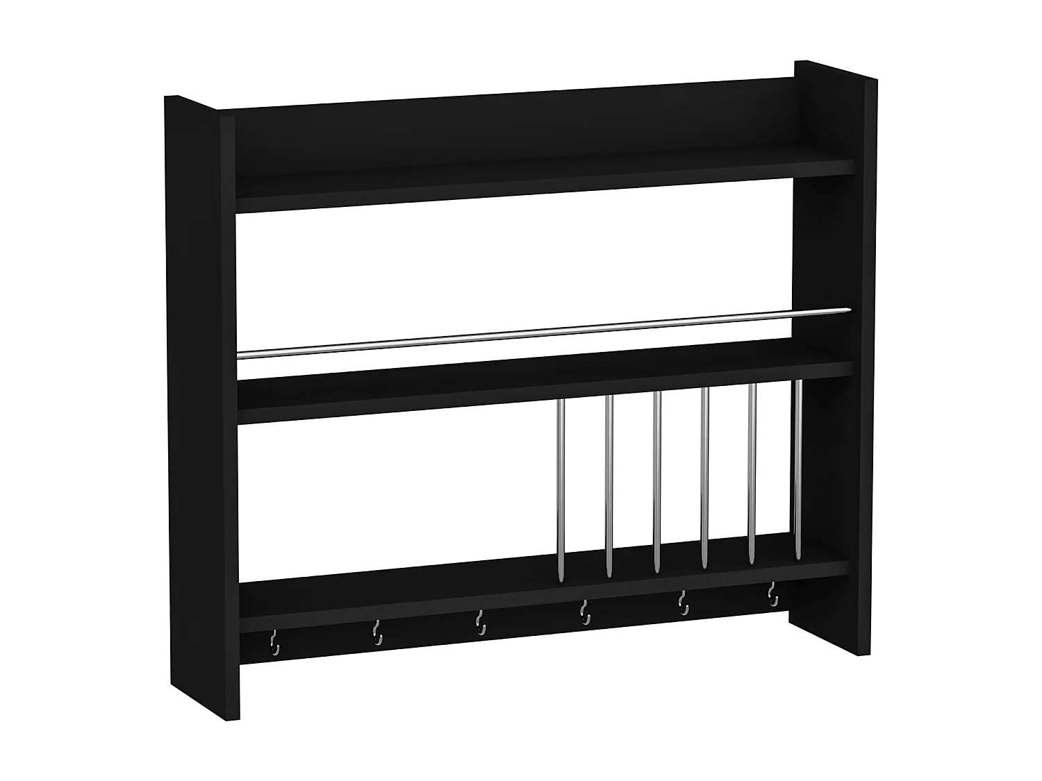 Etagère de Cuisine APHRODITE - Noir, 72x19x85