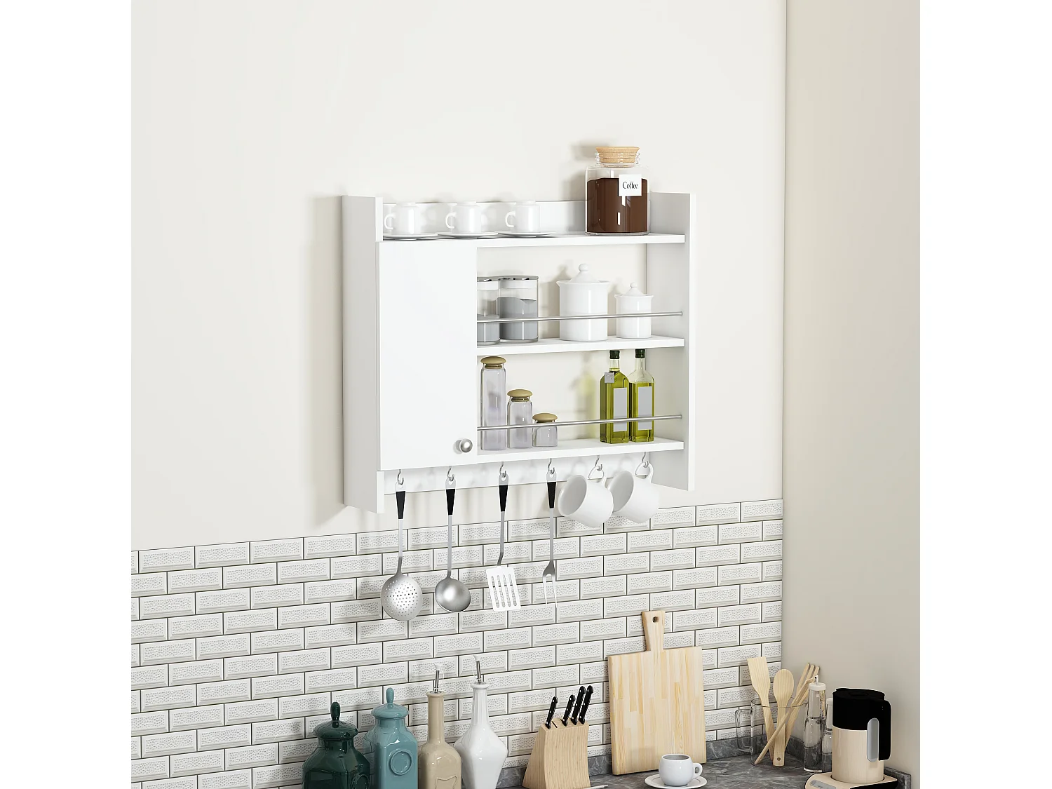 Cuisine DIONYSOS- Blanc, 72x19,6x85