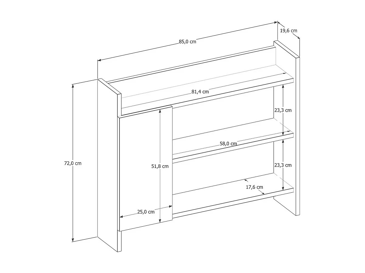 Cuisine DIONYSOS- Blanc, 72x19,6x85