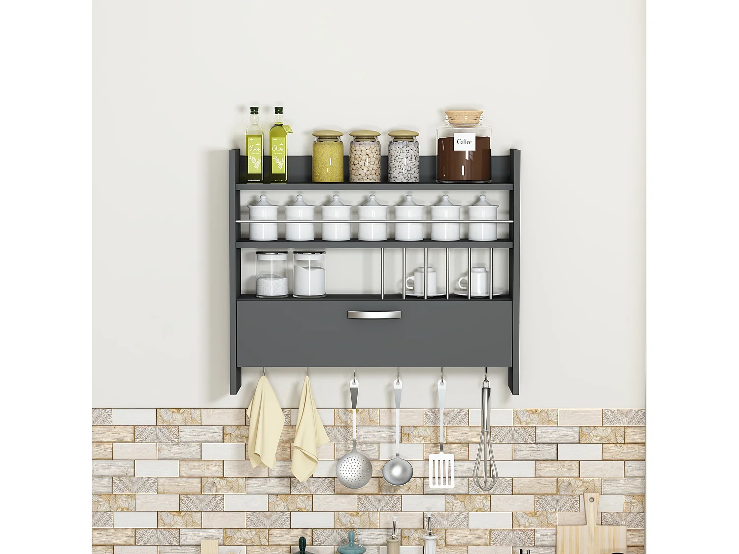 Persphone PERSEPHONE- gris anthracite, 72x19,6x85