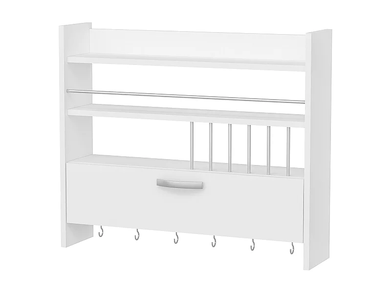 Półka PERSEPHONE - Biała, 72x19,6x85