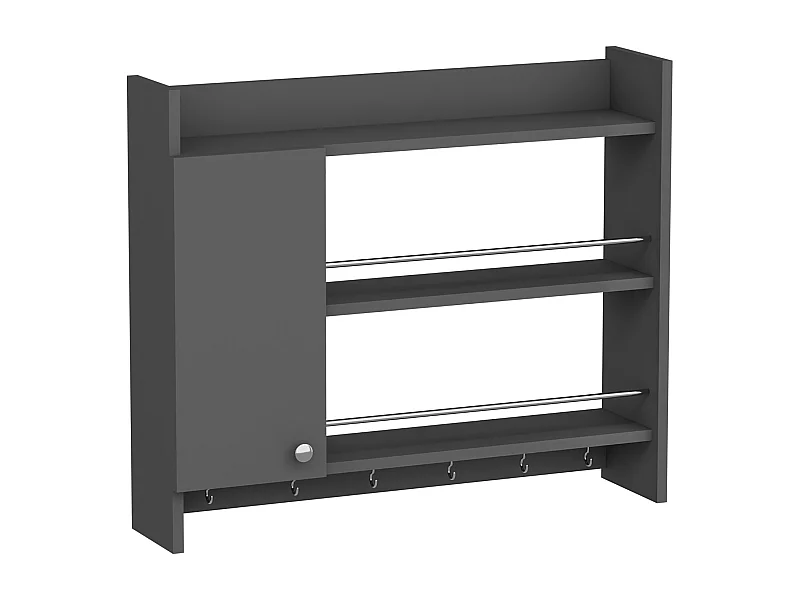 Kitchen Shelf DIONYSOS- Anthrazitgrau, 72x19,6x85