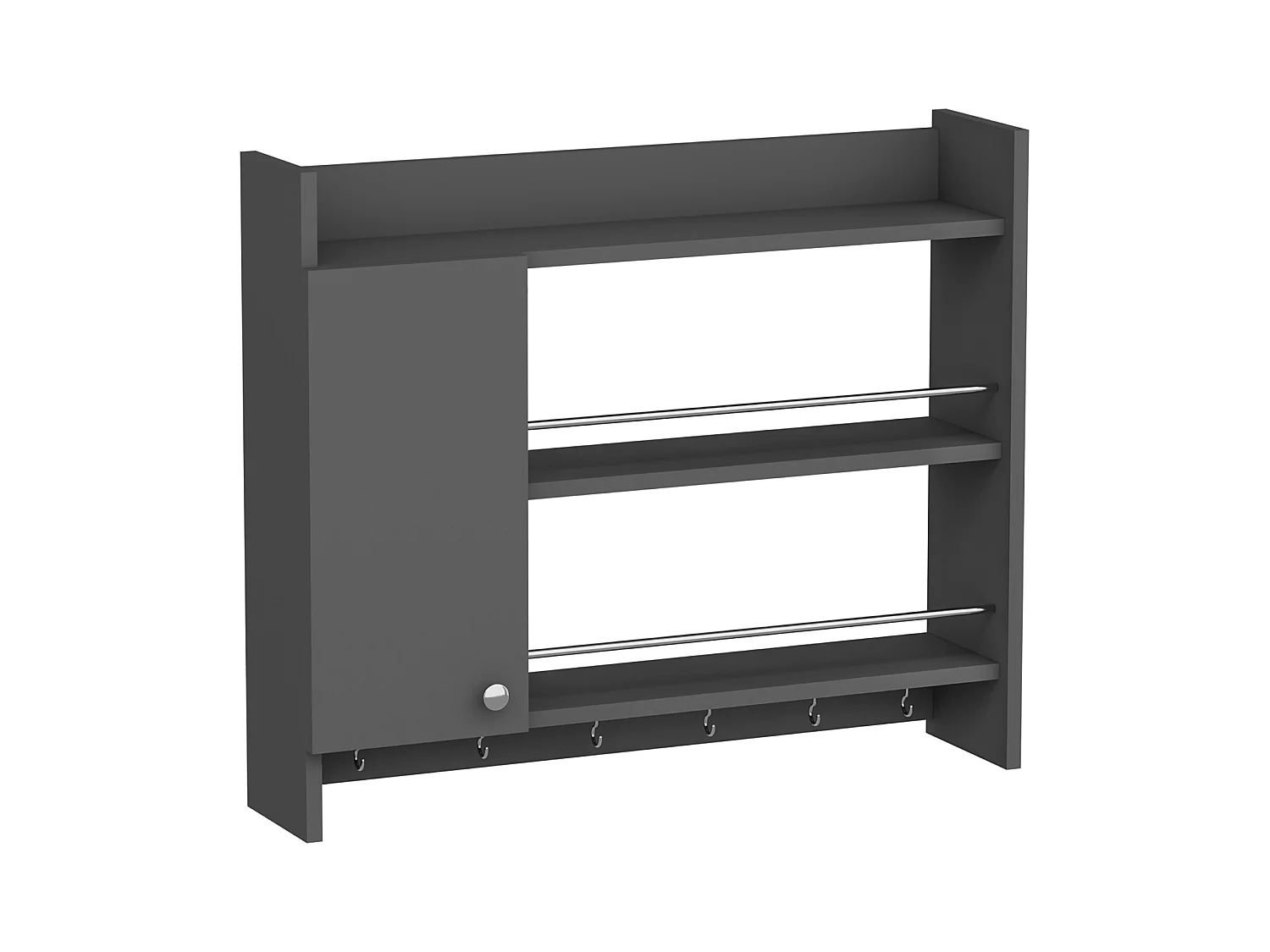 Etagère de cuisine DIONYSOS- gris anthracite, 72x19,6x85
