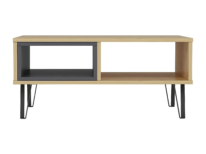 Tavolino MENDOZ- rovere / antracite, 90x41x60