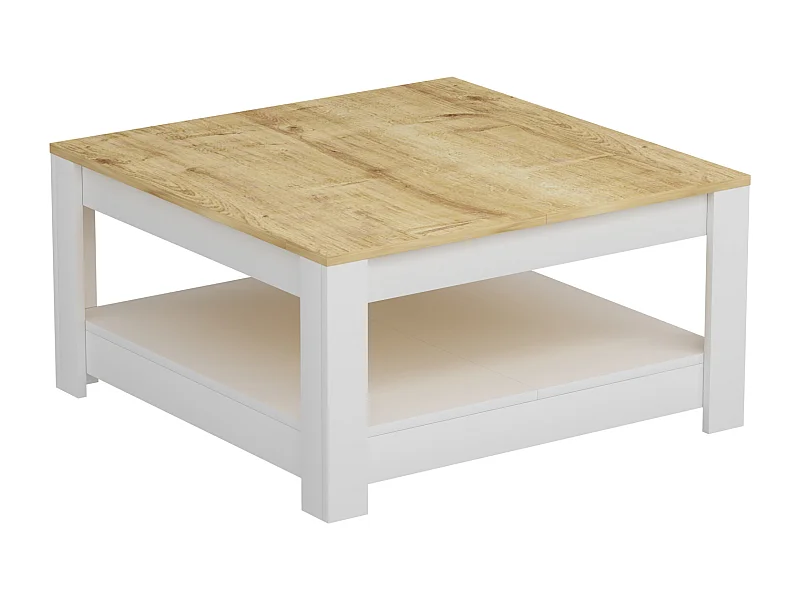 Stolik kawowy ATHENA - biały, 89x46x89