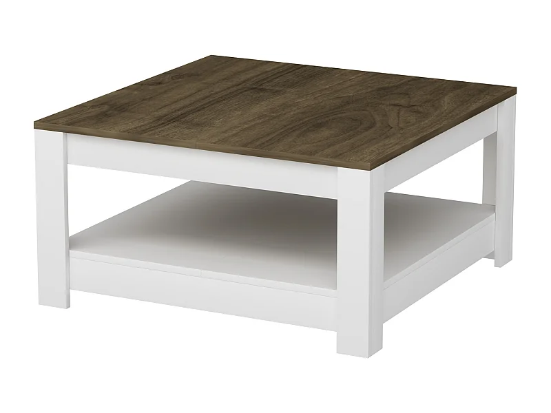 Table basse ATHENA- naturel foncé, 89x46x89