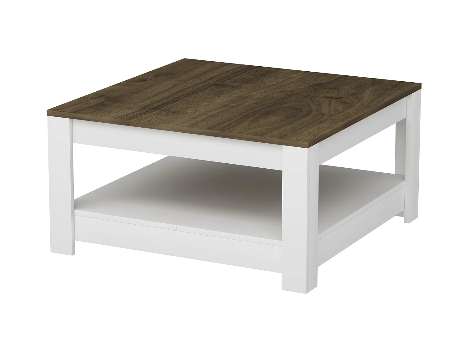 Table basse ATHENA- naturel foncé, 89x46x89