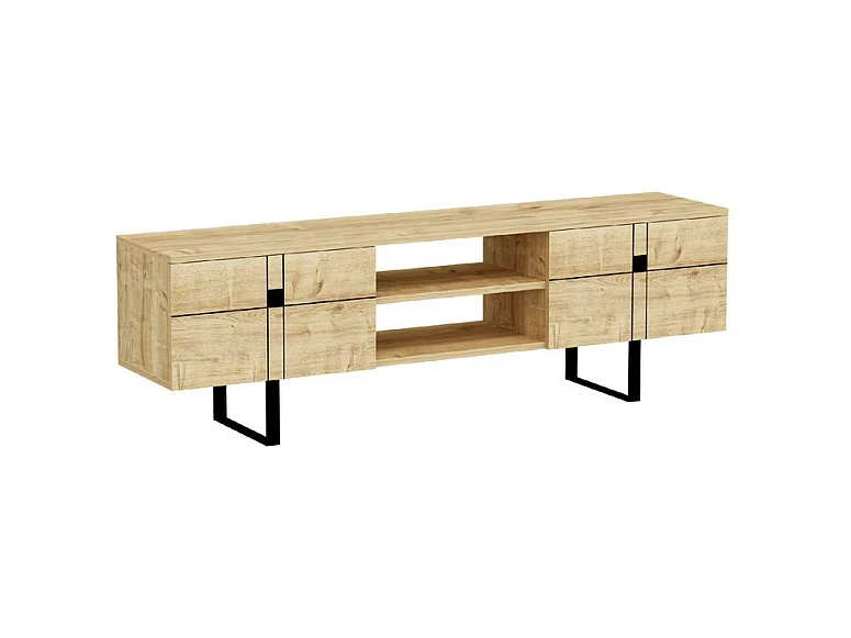 Meuble TV ZEUS - chêne clair, 50x160x35
