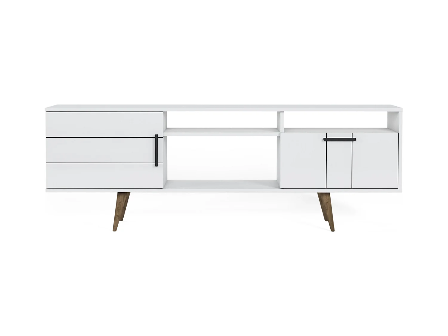 TV-Schrank TERMINI- Weiß, 64x180x37