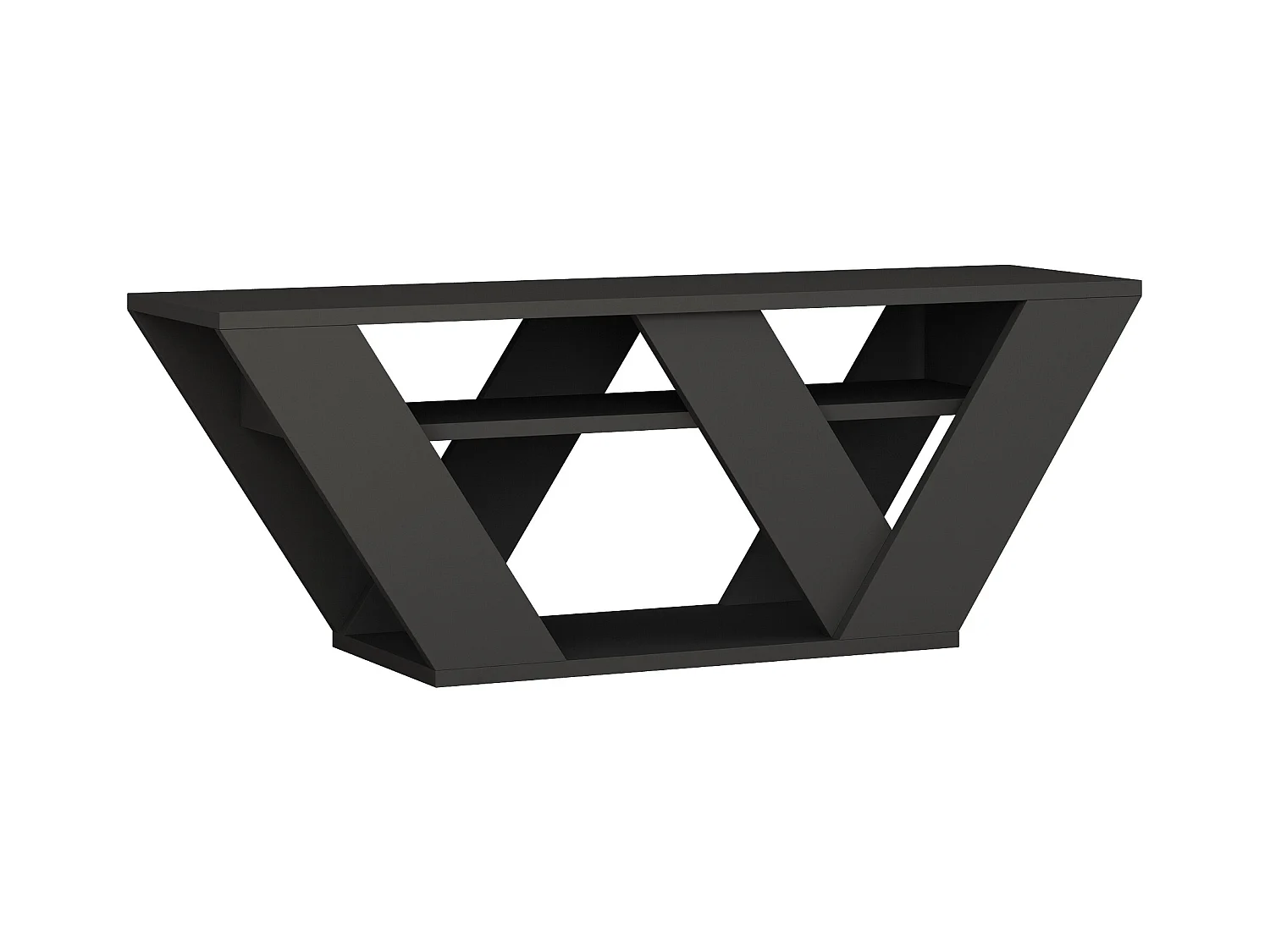 Table TV PIPRALLA - gris anthracite, 30x110x40