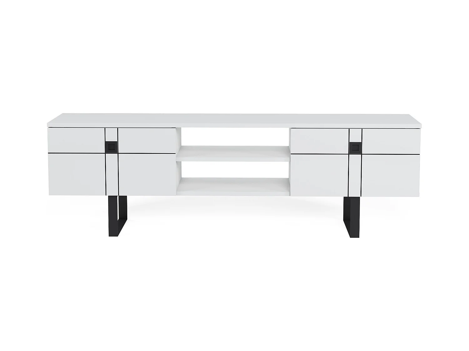Meuble TV PAULO- blanc, 51x160x35