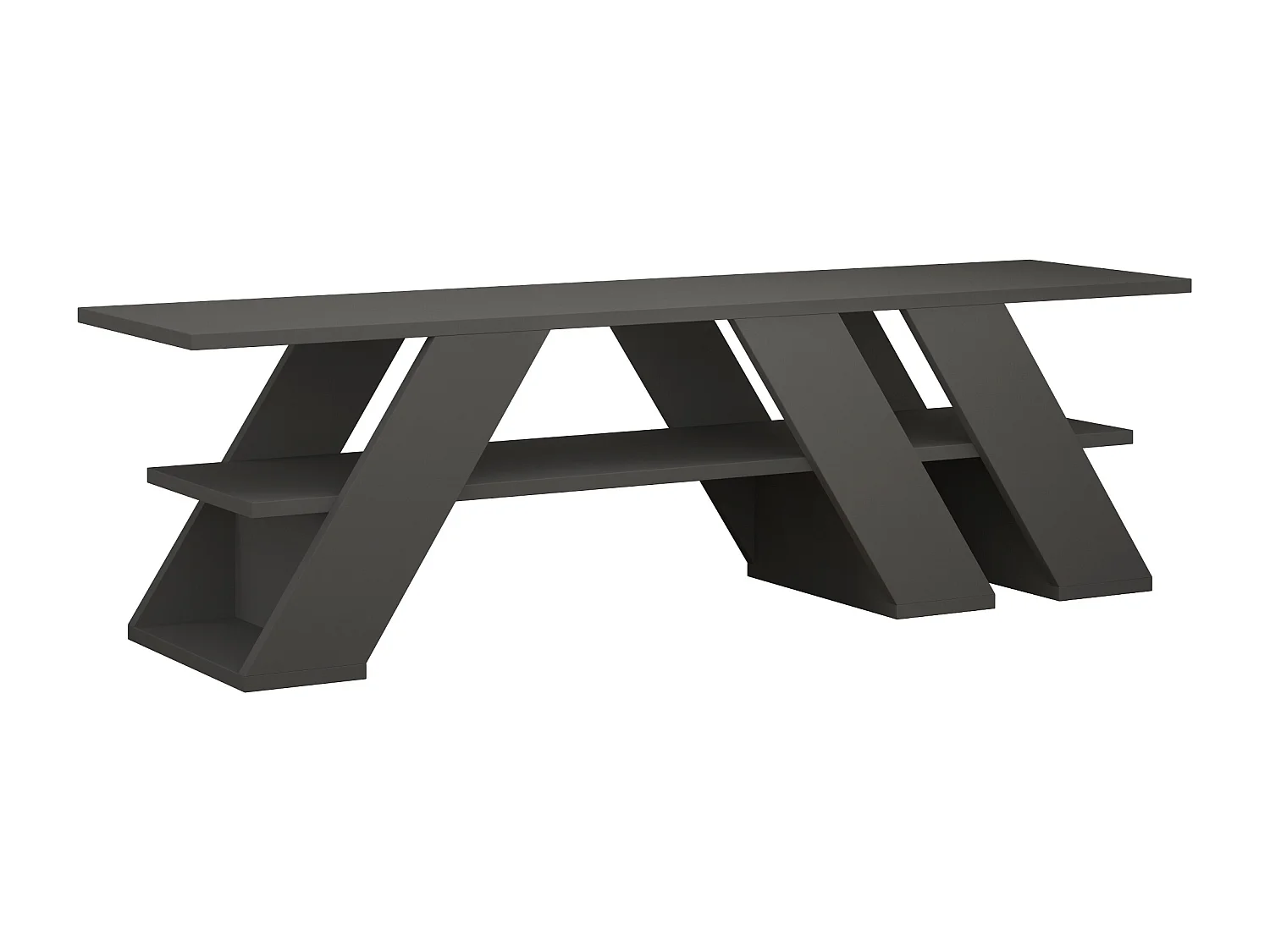 Fernsehtisch FELLA- Anthrazitgrau, 40x140x34