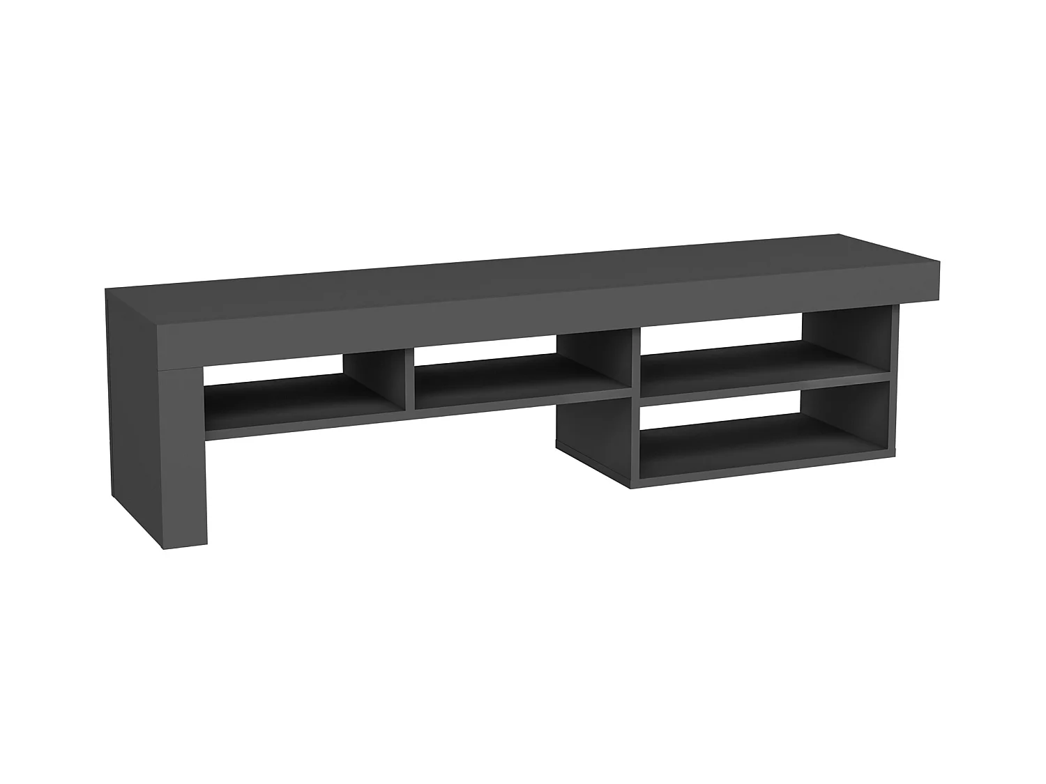 Meuble TV HESTIA - gris anthracite, 40x160x38