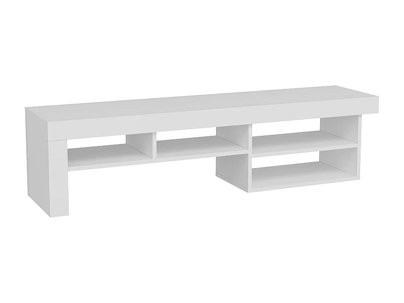 Stojak RTV HESTIA - biało - biały, 40x160x38