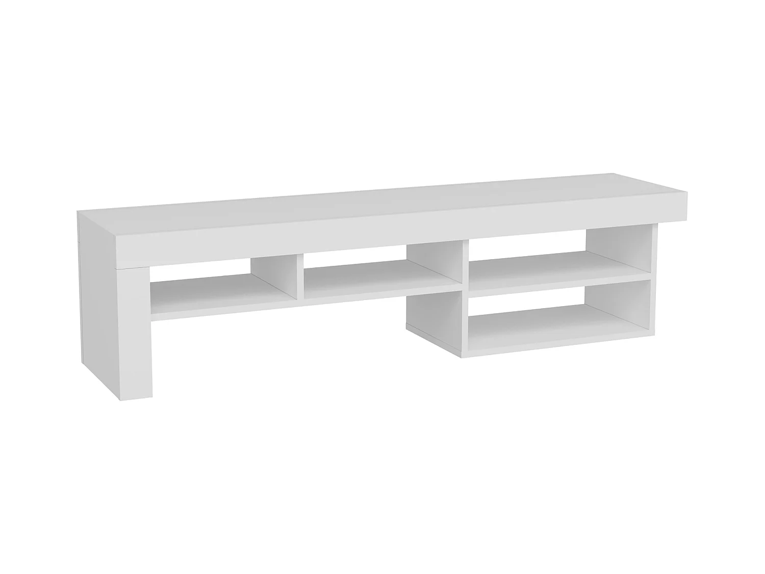 Meuble TV HESTIA - blanc - blanc, 40x160x38