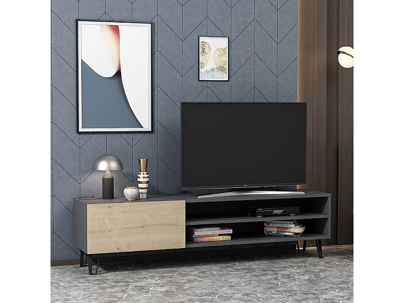 TV-meubel BLISS- antracietgrijs, 47x160x37,4