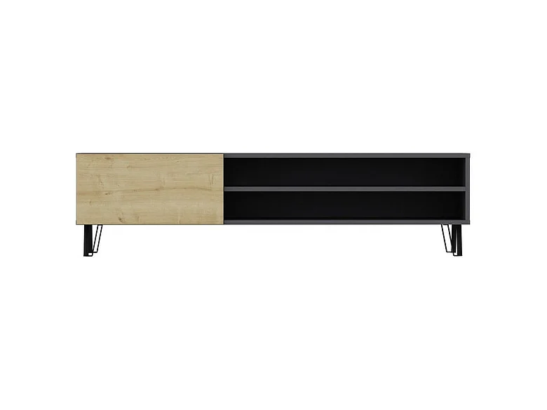 Meuble TV BLISS - gris anthracite, 47x160x37,4