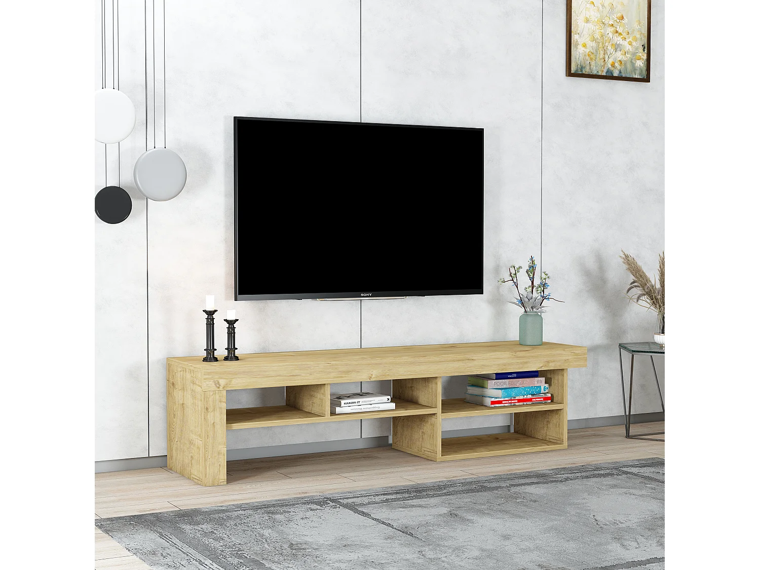 Tv-meubel HESTIA - eiken - eiken, 40x160x38