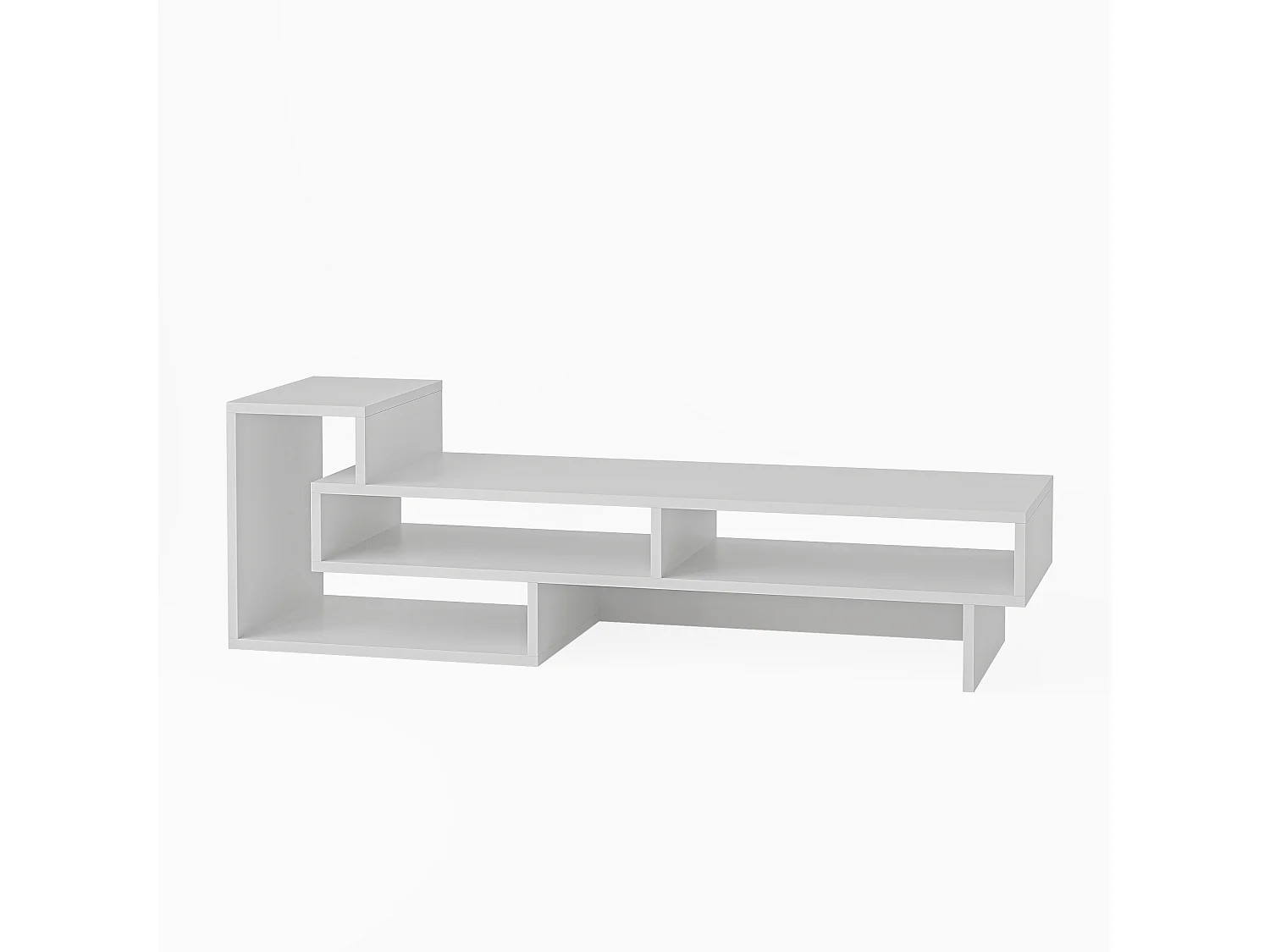 Table TV TETRA blanc, 42x137x40