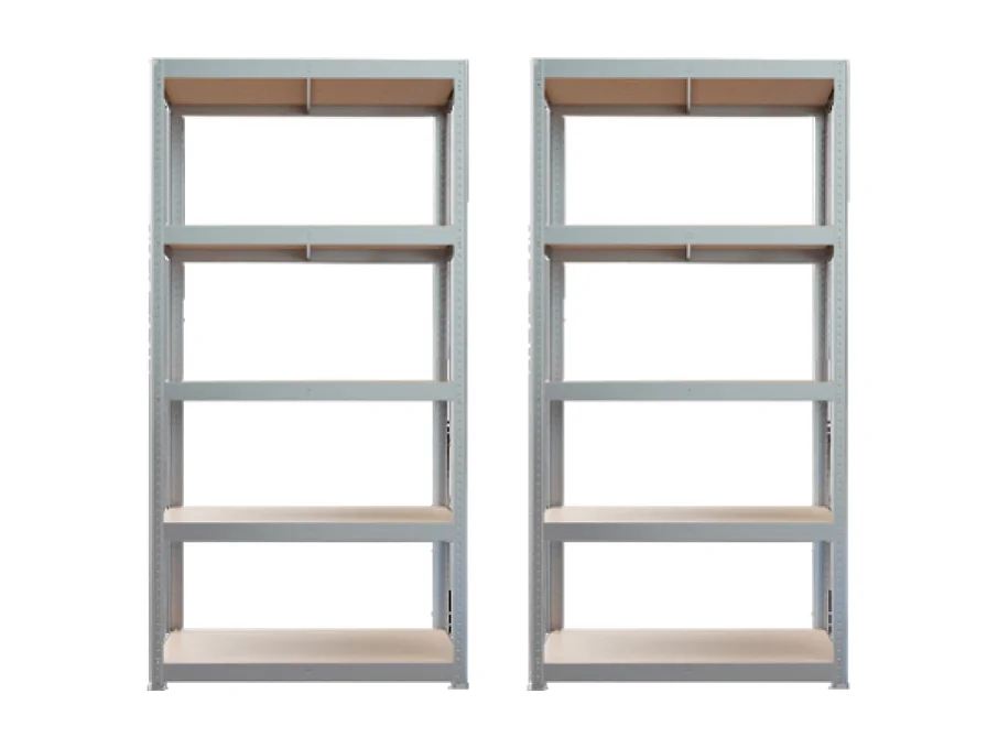 Stellingkast Set van 2 - Metalen Opbergrek - voorraadkast - wandkast - Magazijnstelling 180x90x40 - 5 lagen - 175 KG per plank - max 875 KG