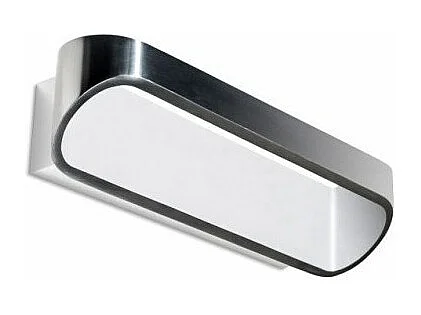 Applique murale d'intérieur ovale encastrable avec lumière blanc chaud 3000k couleur aluminium satiné