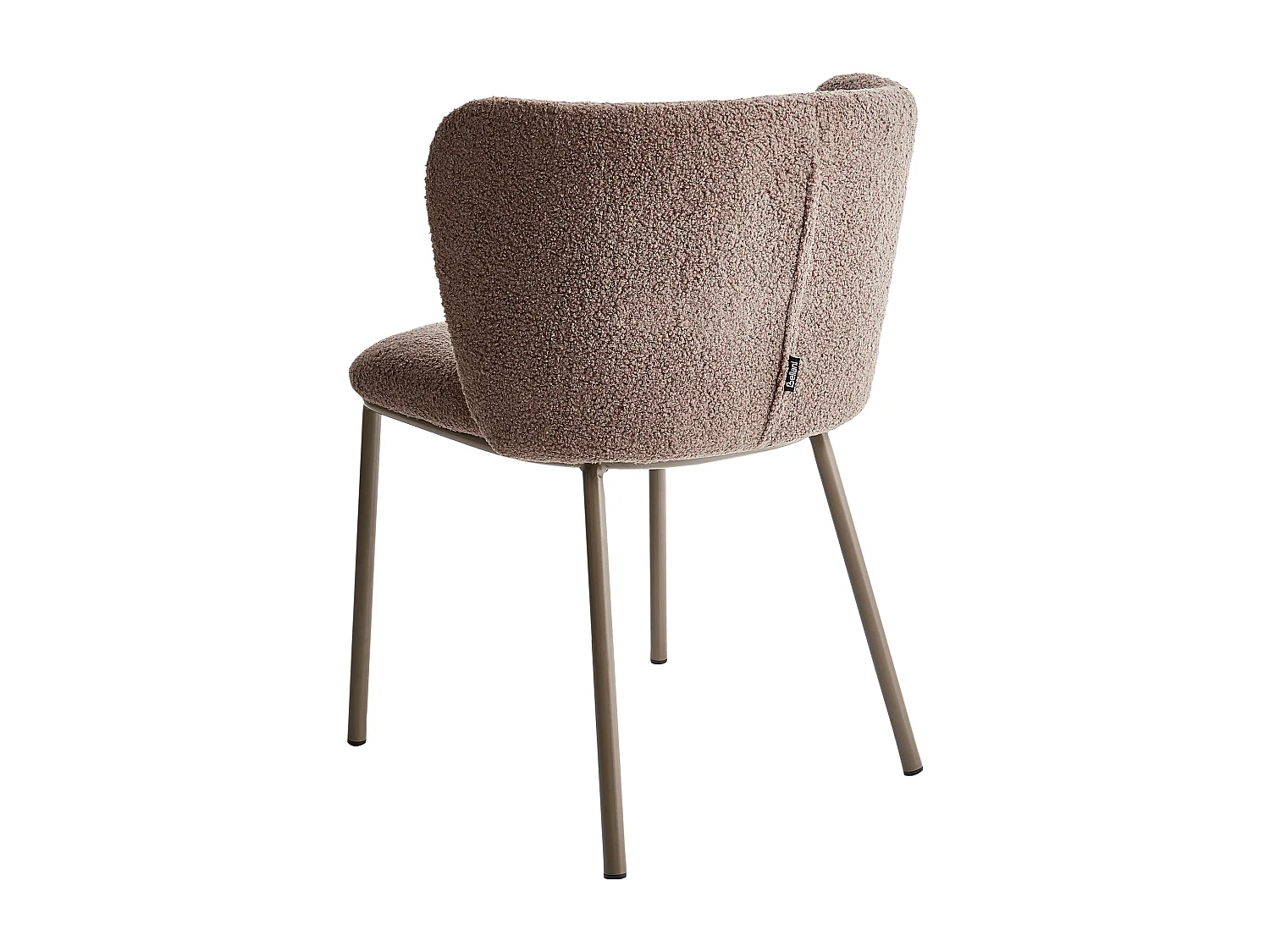 Lot de 2 chaises de salle à manger MINA II Bouclé Marron clair