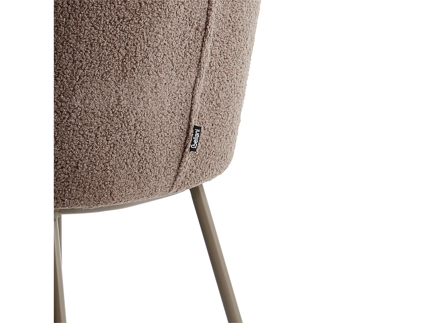 Esszimmerstuhl 2er Set MINA II Bouclé Hellbraun