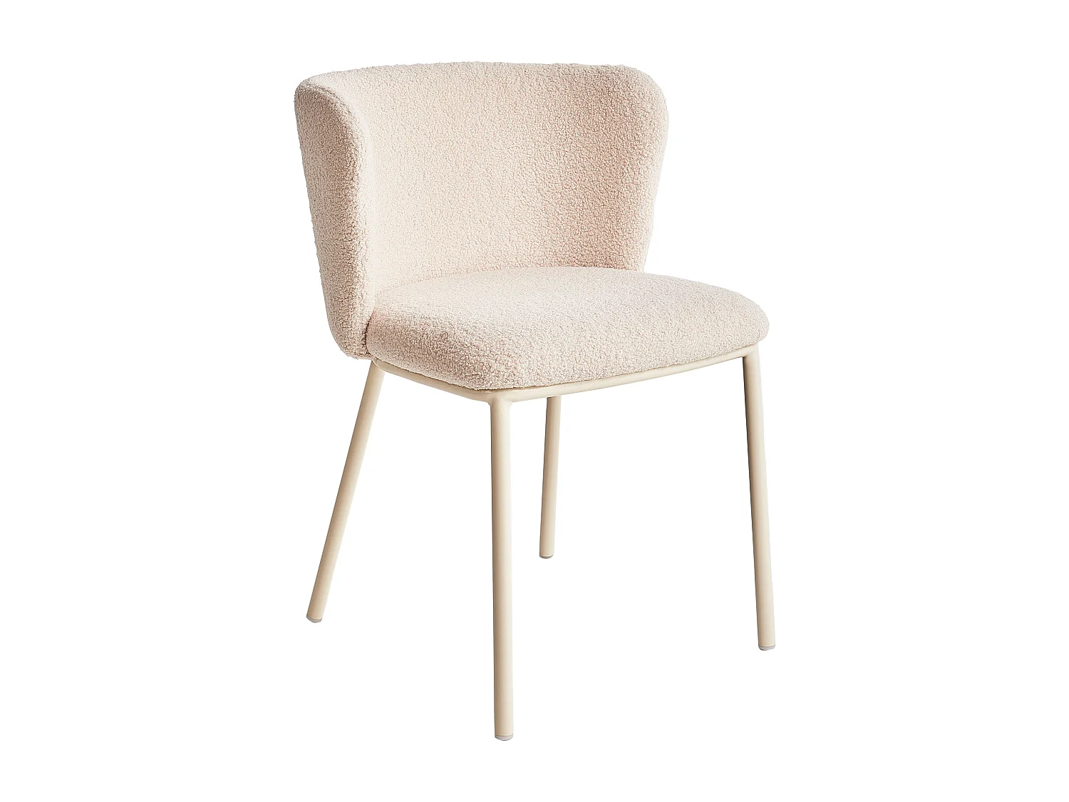 Set di 2 sedie da pranzo MINA II Bouclé Beige chiaro