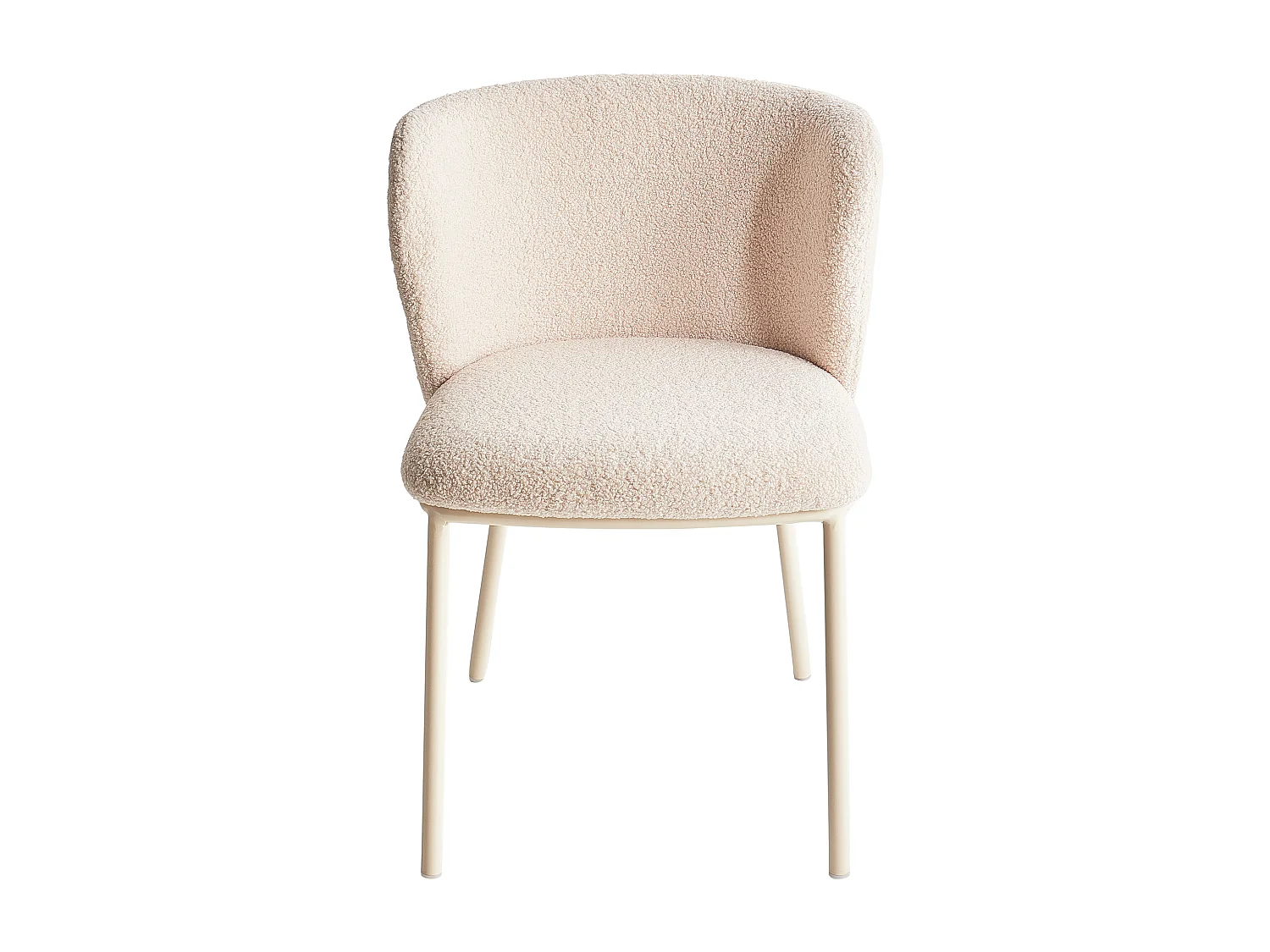 Set di 2 sedie da pranzo MINA II Bouclé Beige chiaro