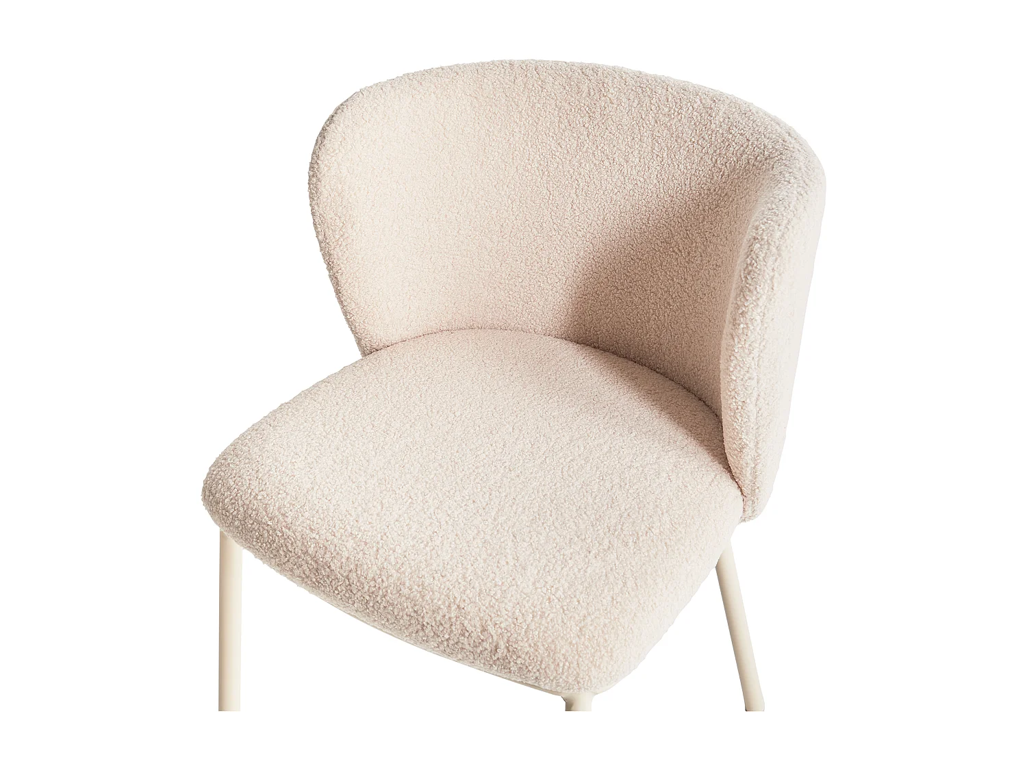 Set di 2 sedie da pranzo MINA II Bouclé Beige chiaro