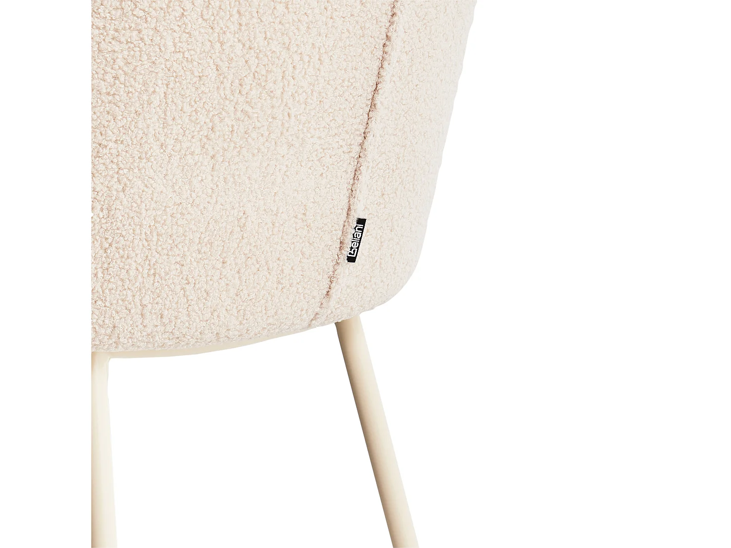 Set of 2 Dining Chairs MINA II Boucle Light Beige
