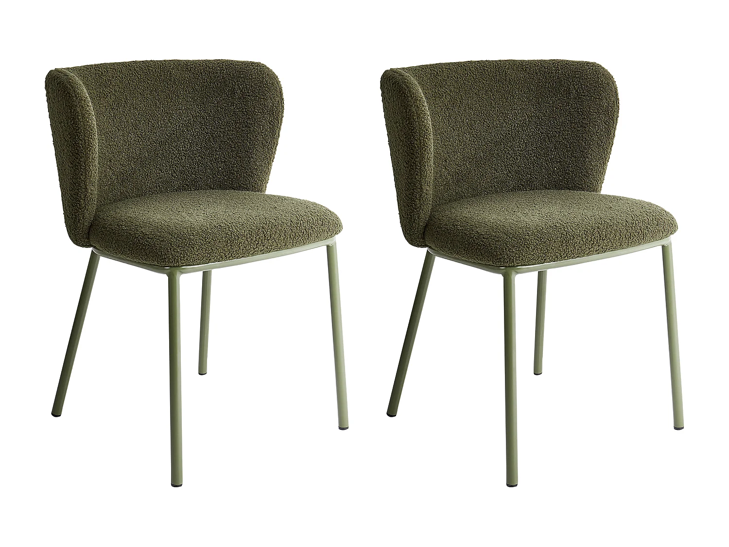 Lot de 2 chaises de salle à manger MINA II Vert foncé
