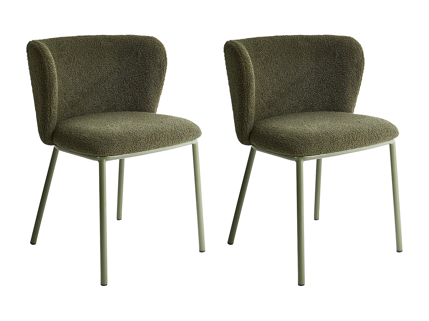 Lot de 2 chaises de salle à manger MINA II Vert foncé