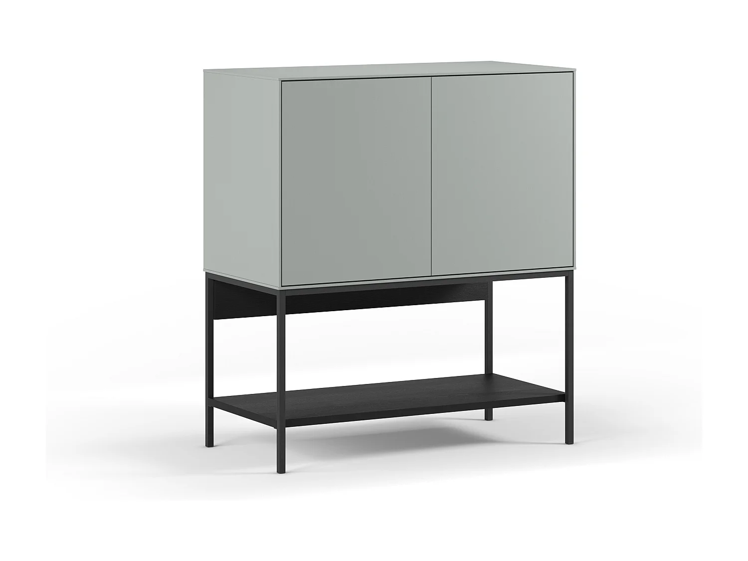 Noxa - Buffet 2 portes en bois et métal L80cm - Vert amande