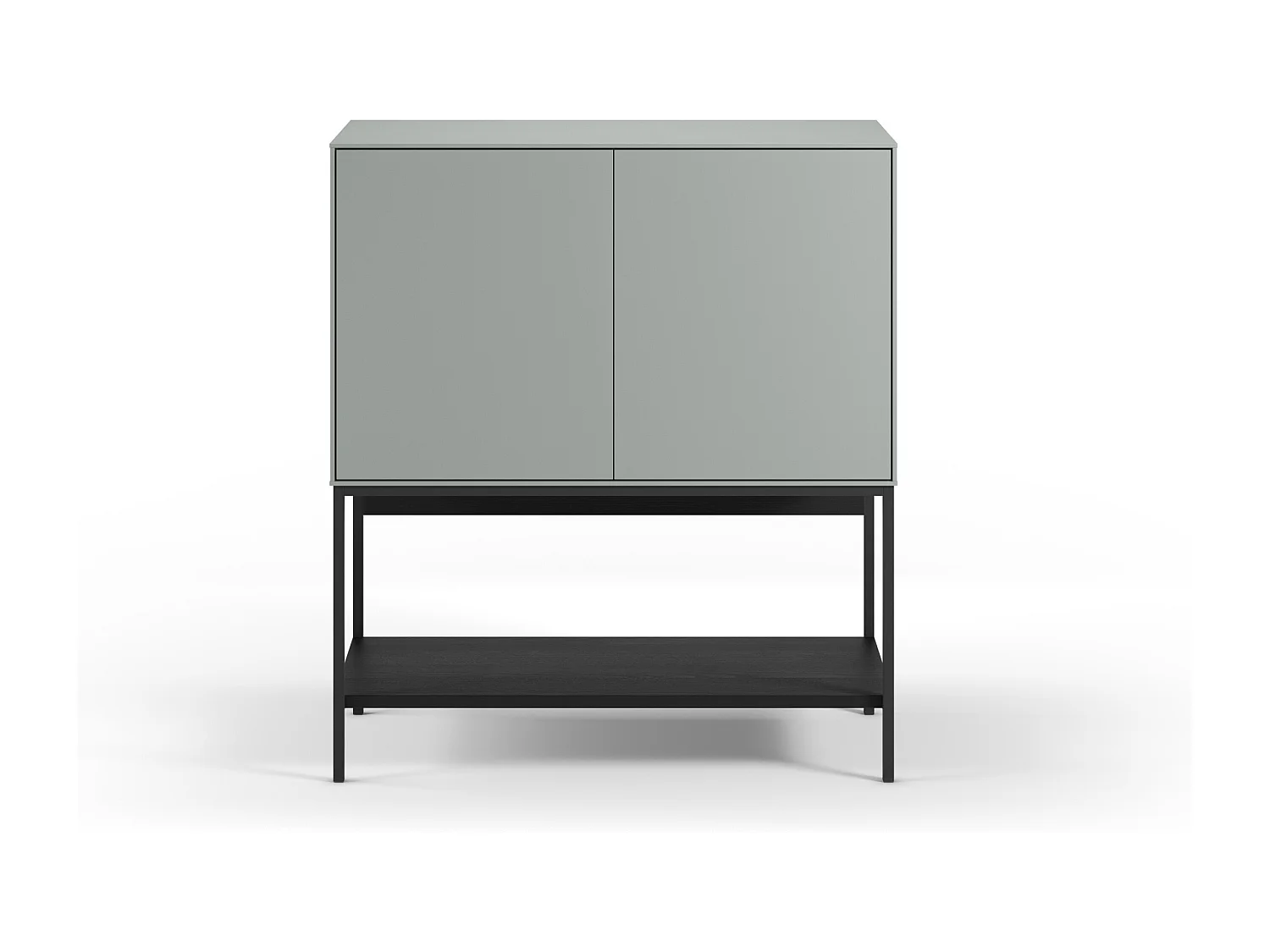 Noxa - Buffet 2 portes en bois et métal L80cm - Vert amande