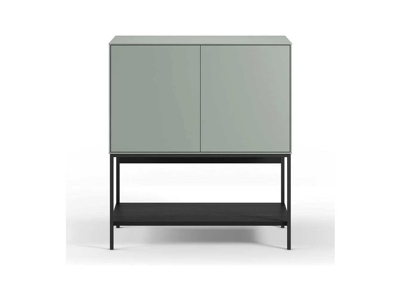 Noxa - Buffet 2 portes en bois et métal L80cm - Vert amande