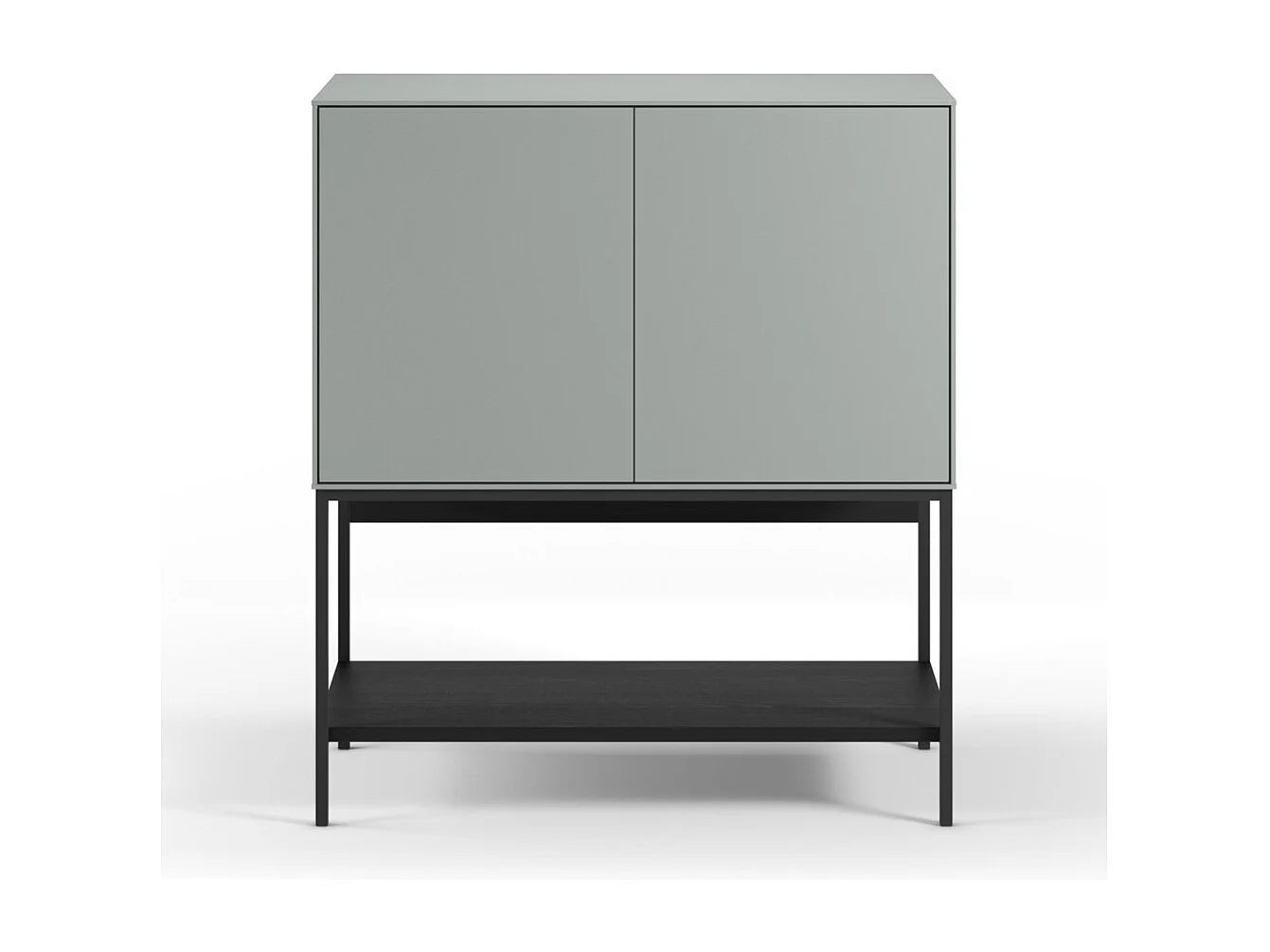 Noxa - Buffet 2 portes en bois et métal L80cm - Vert amande