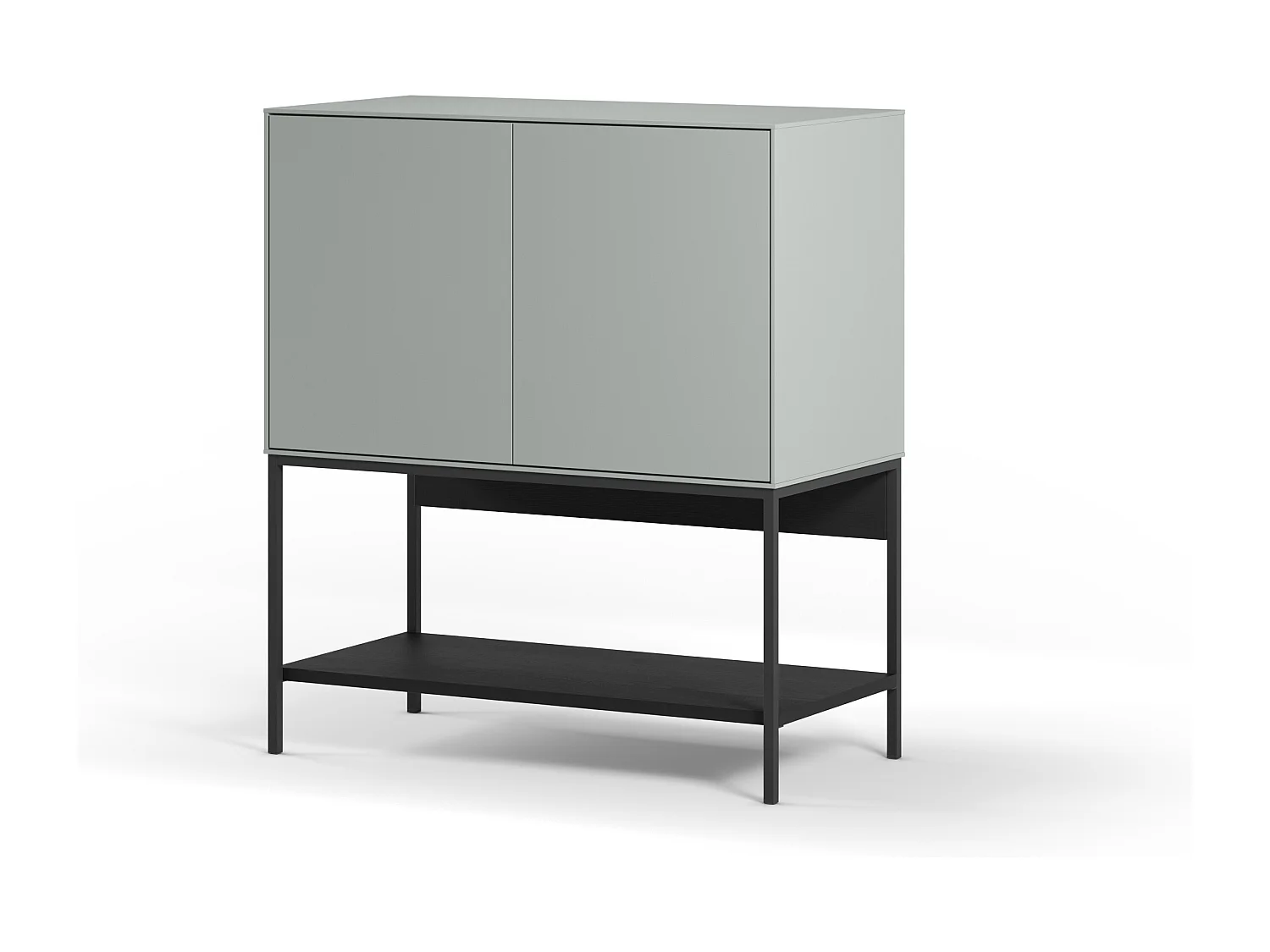 Noxa - Buffet 2 portes en bois et métal L80cm - Vert amande