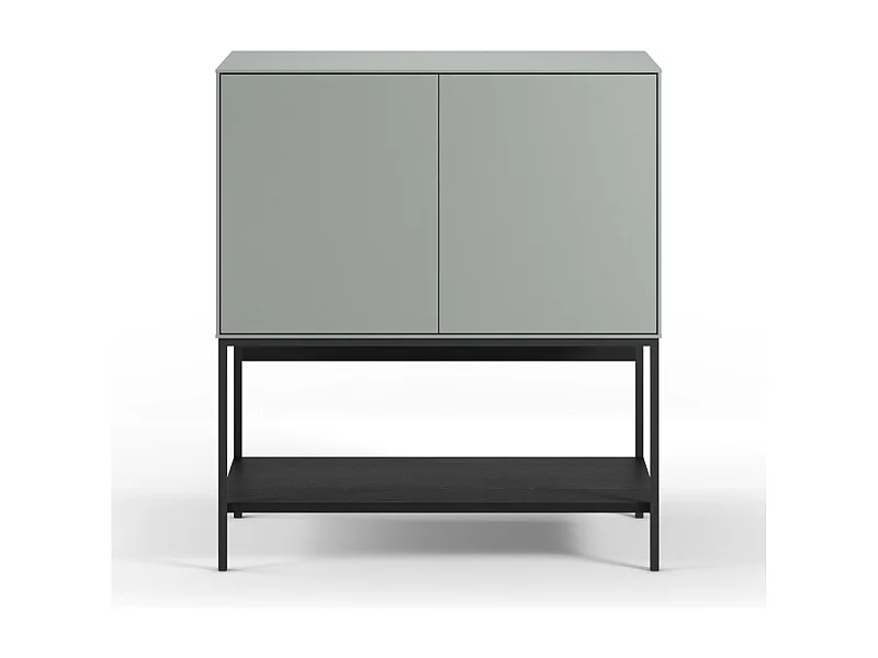 Noxa - Buffet 2 portes en bois et métal L80cm - Vert amande