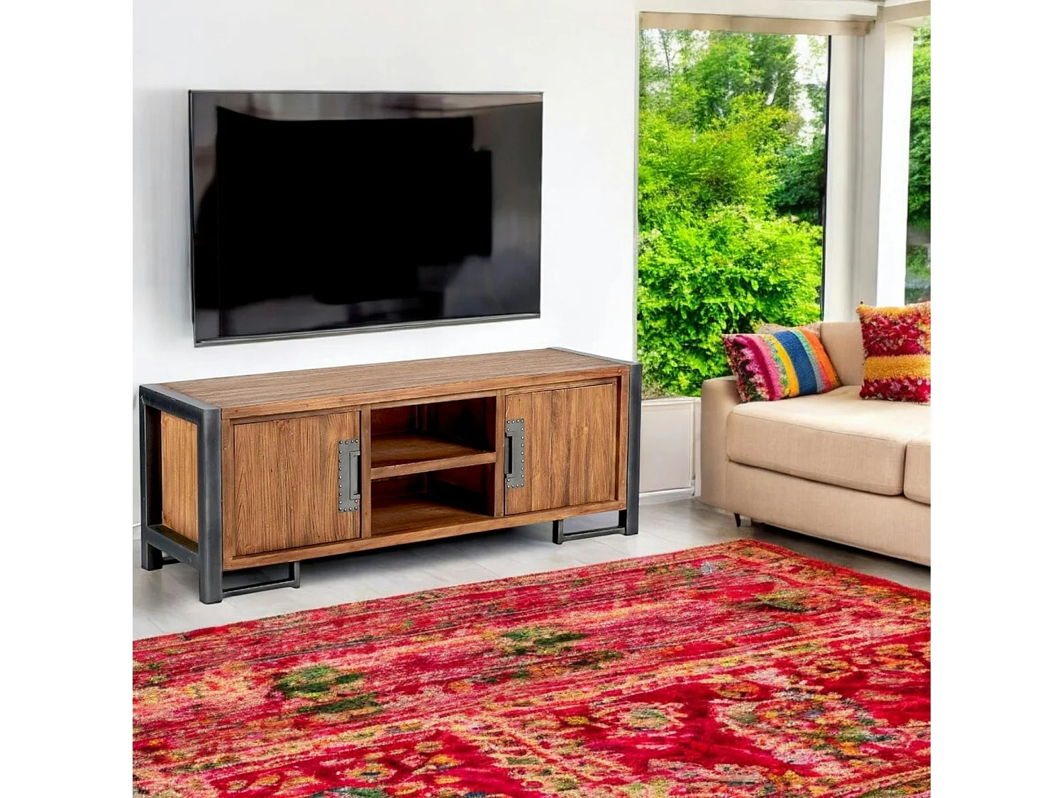 Meuble TV marron teck naturel CANADA