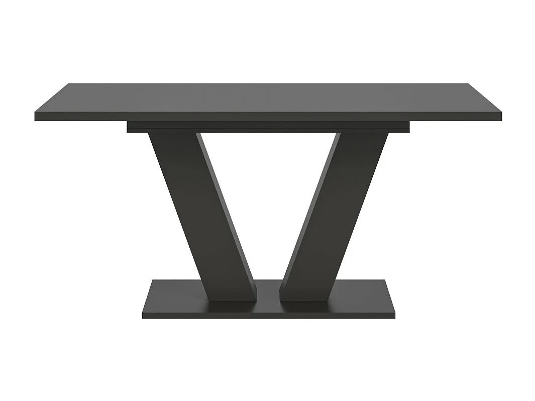 Table extensible CAPTURE – Pied design en V – Gris foncé – 150 à 190 cm