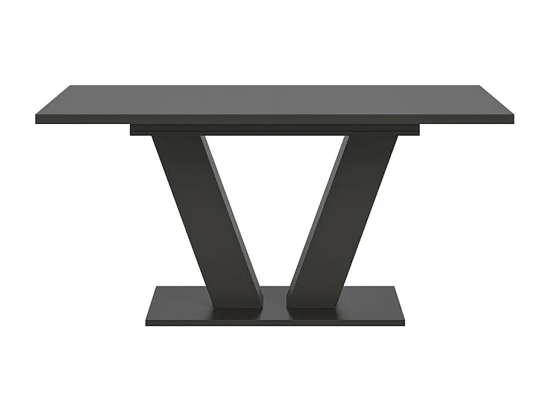 Table extensible CAPTURE – Pied design en V – Gris foncé – 150 à 190 cm