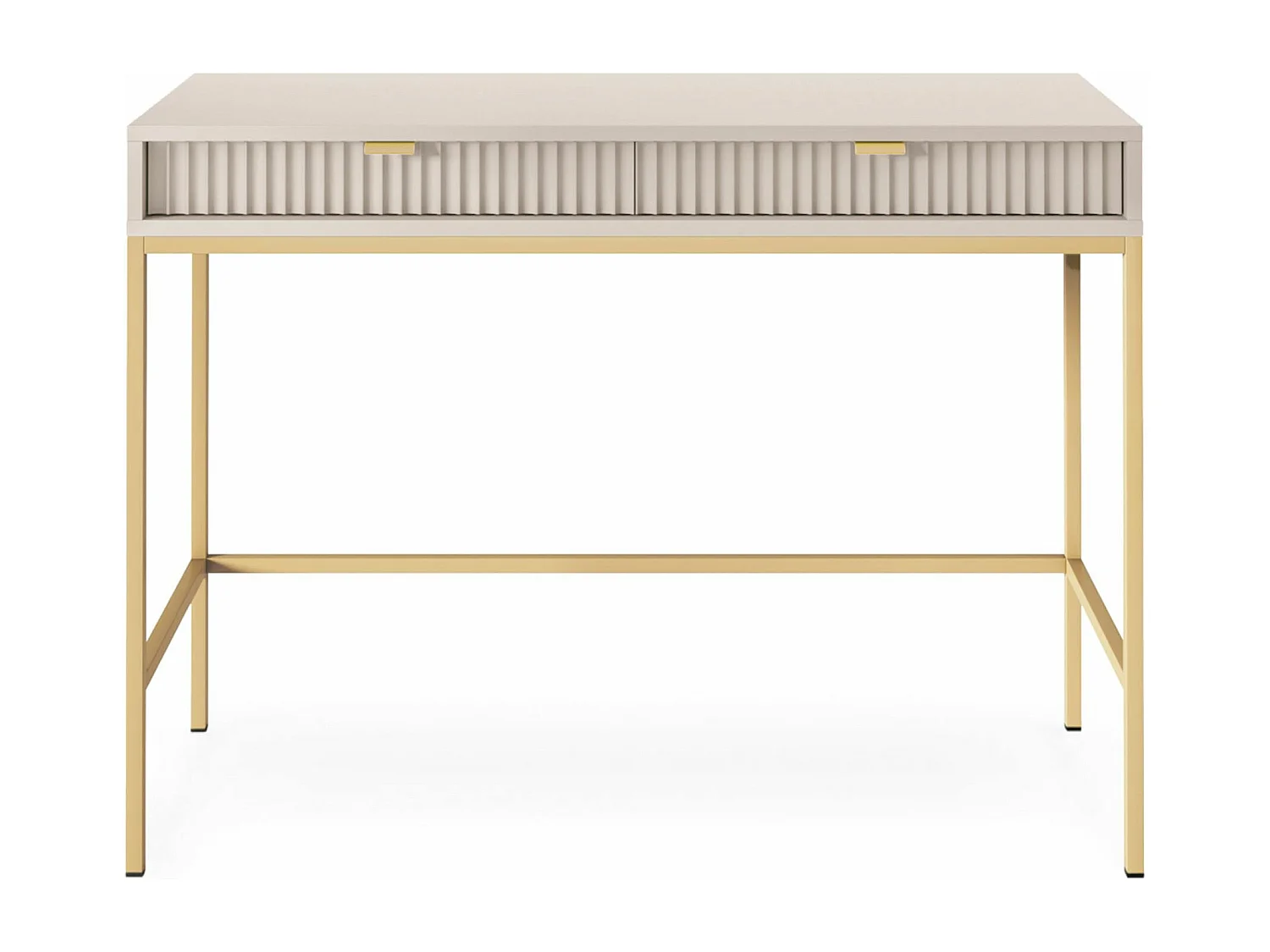 Kaptafel met 2 laden - 104 cm - greige - VELLORE