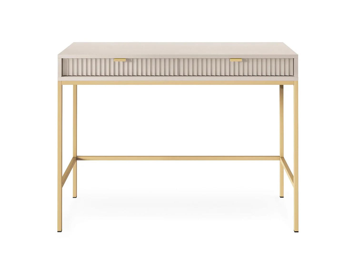 Kaptafel met 2 laden - 104 cm - greige - VELLORE