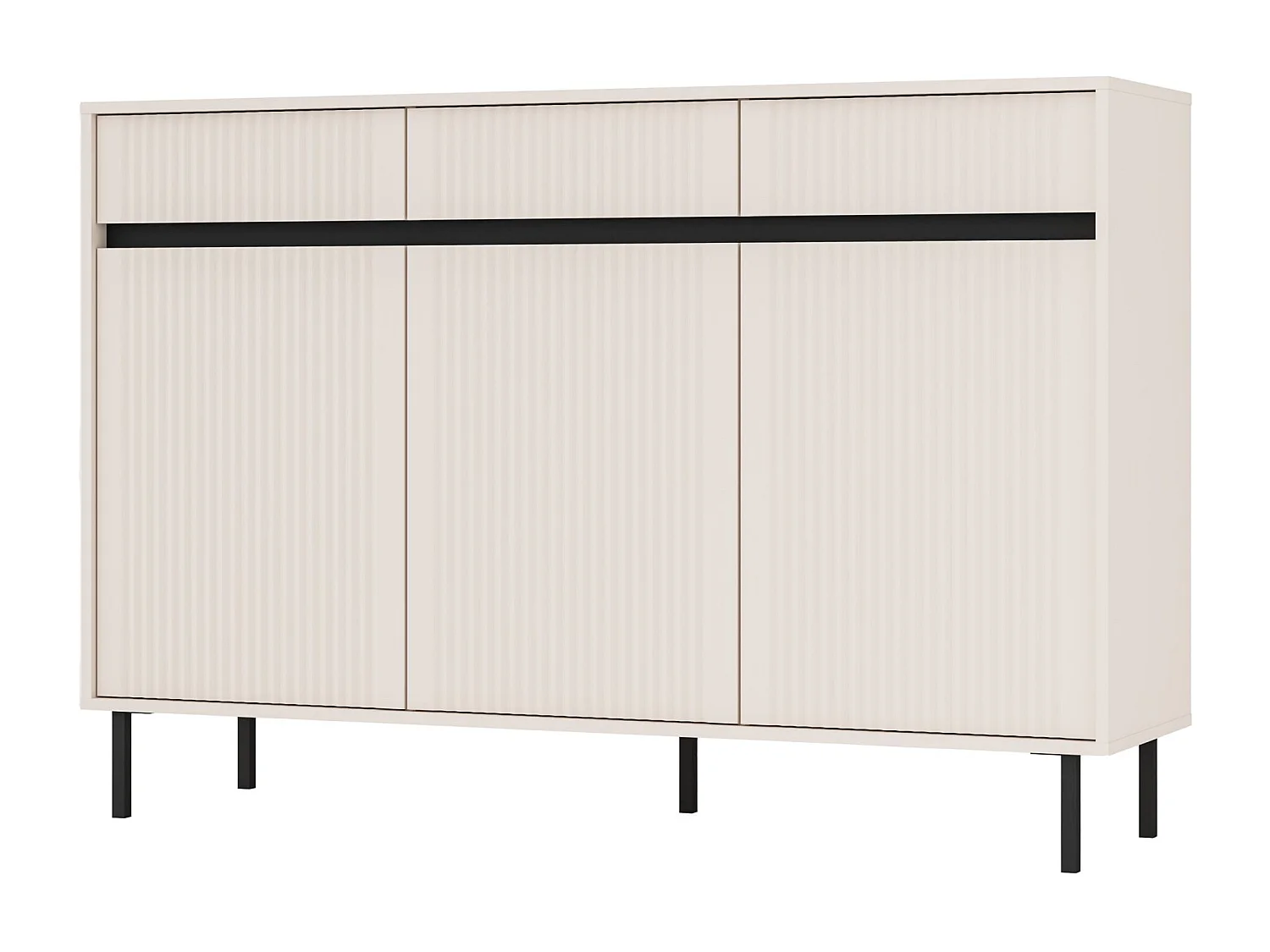 3-deurs dressoir met 3 lades – 149 cm – beige - OSAKA
