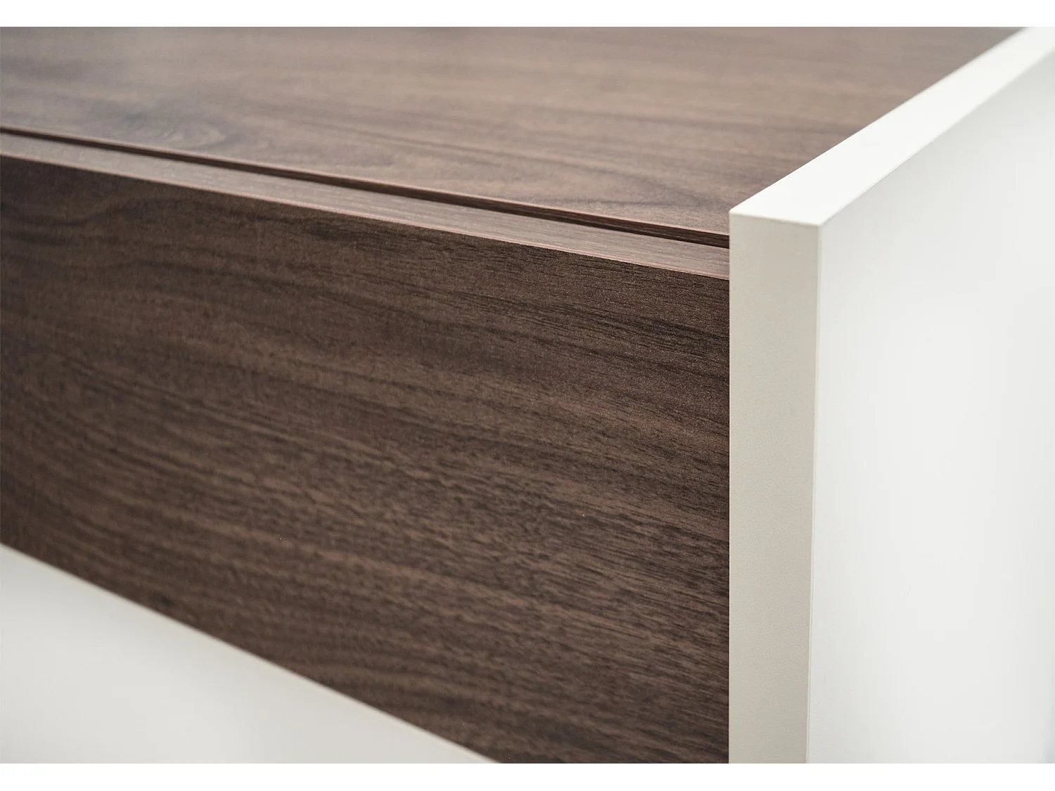 Meuble TV 6 tiroirs - 173 cm - beige / noyer okapi - KOBBE