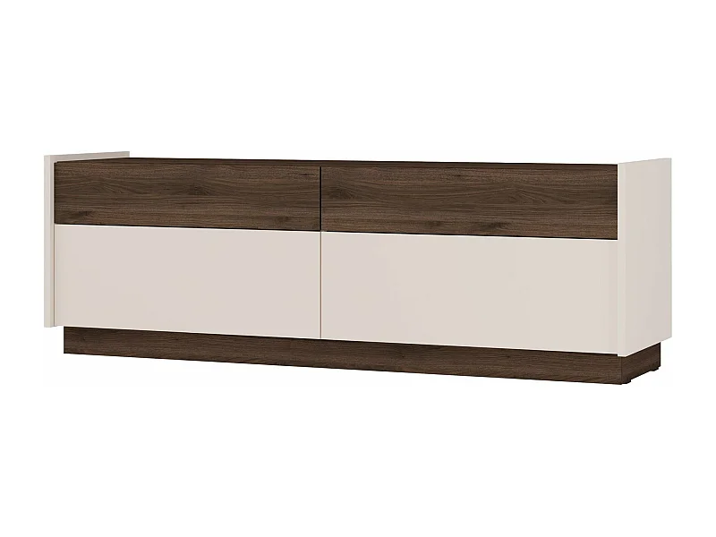 Meuble TV 4 tiroirs - 149 cm - beige / noyer okapi - KOBBE