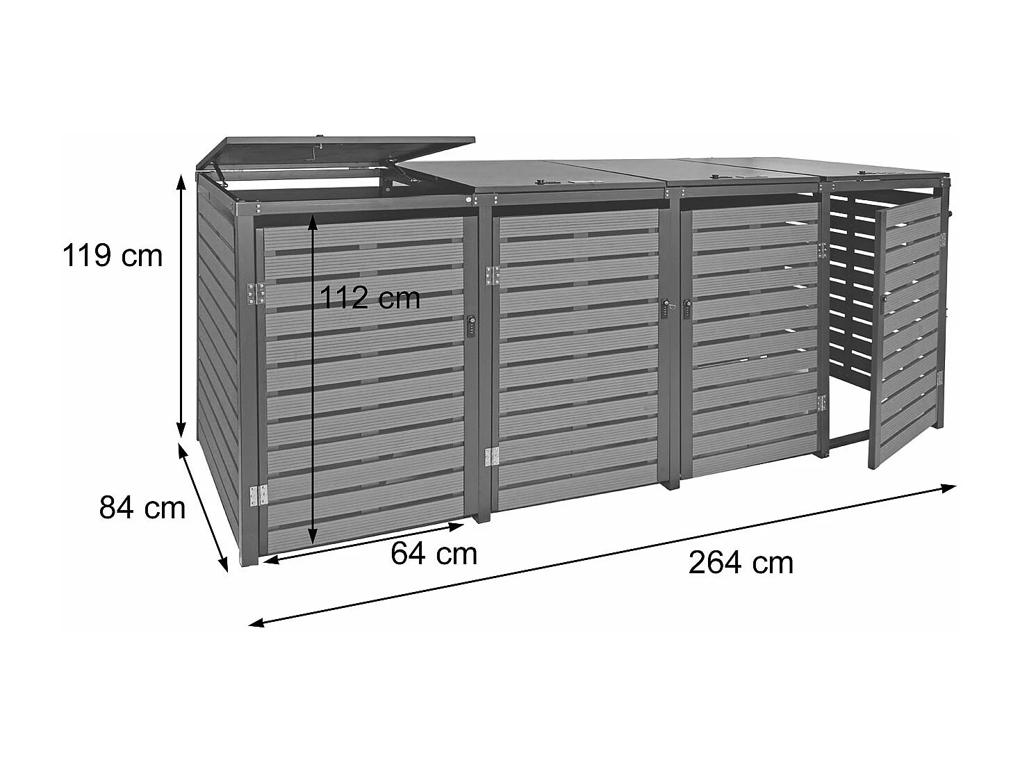 Pojemnik MCW-K14 (4 sztuki),  teak look
