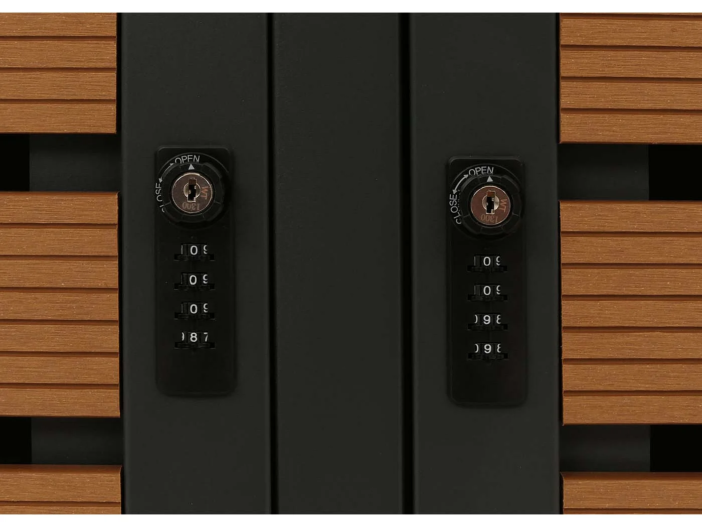 Affaldsspandbeklædning MCW-K14 (4 stk.),  teak-look
