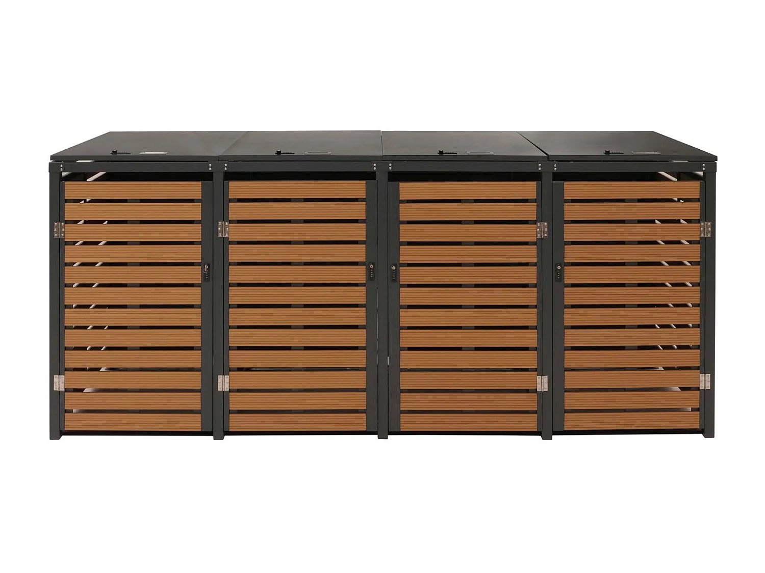 Affaldsspandbeklædning MCW-K14 (4 stk.),  teak-look
